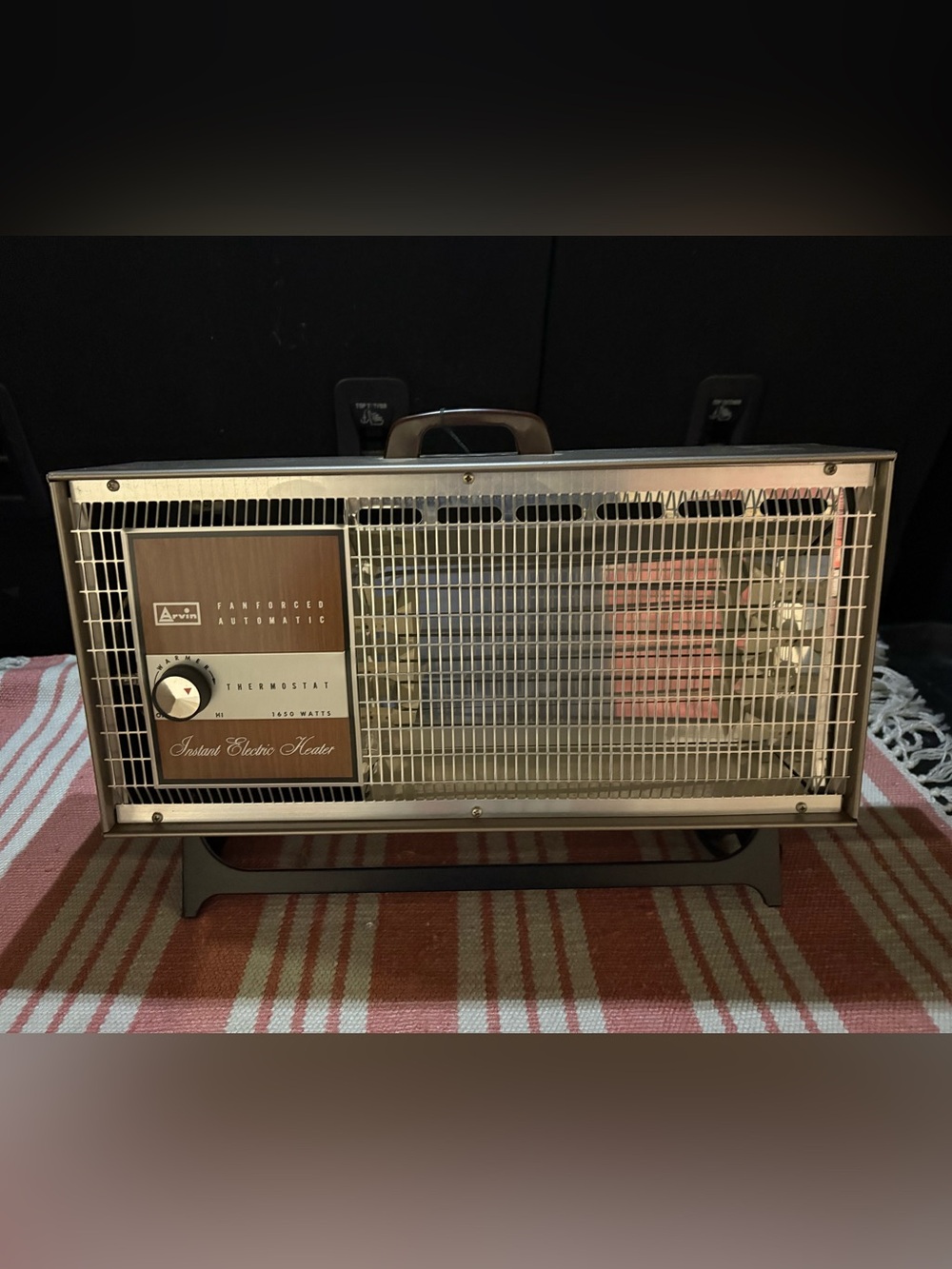 Vintage Arvin Instant Electric Portable Heater - Brown- tested working